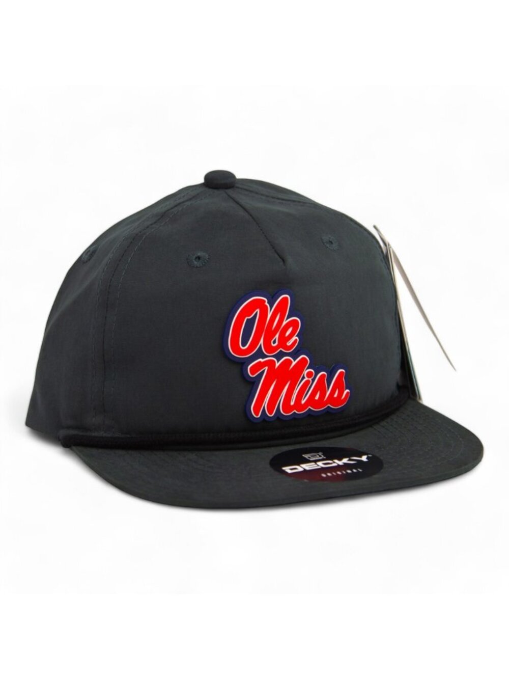 Ole Miss Rebels 3D Classic Rope Hat- Charcoal/ Black
